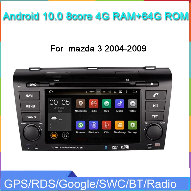 Андроид 10 4 Гб + 64 8 ядерный автомобильный dvd проигрыватель с gps радио Wi Fi bluetooth 0