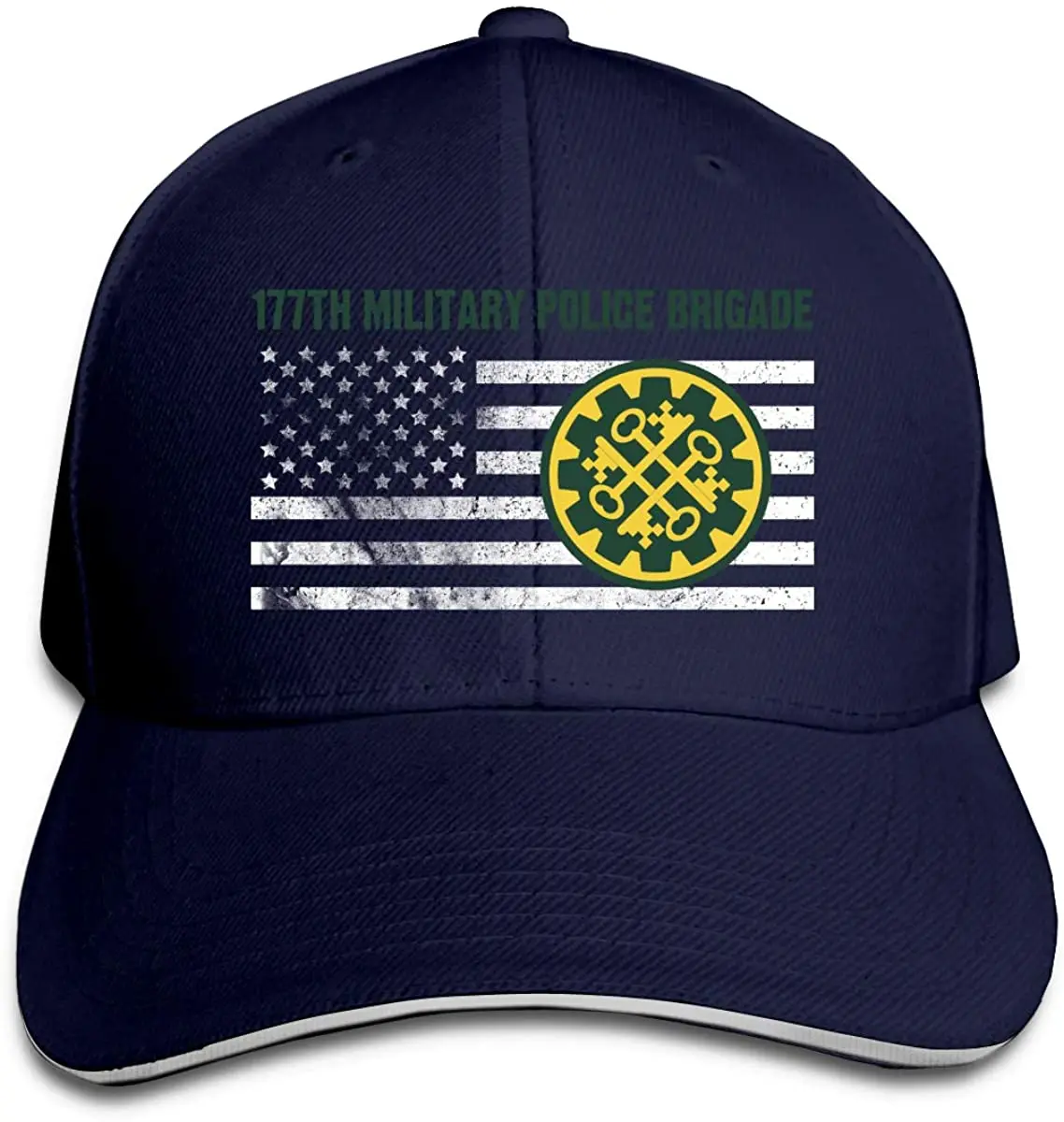 

177th Military Police Brigade Adjustable Baseball Caps Vintage Sandwich Cap