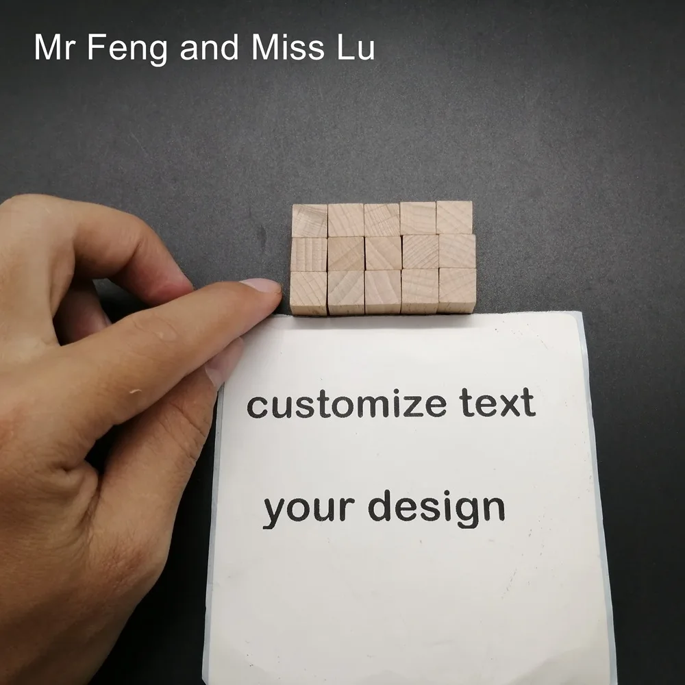 10 мм 3*5 шт деревянный куб головоломка лазерная гравировка процесс Принять