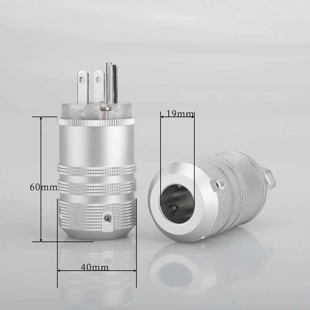 

Audiocrast Rhodium Plated HIFI Power Plug US Mains Power Connector HIFI Power Cable Plug DIY US Power Connector