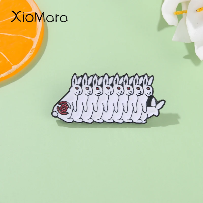 

Dropshipping Funny Rabbits Bunny Enamel Pins Brooches Badge Lapel Pin Accessories Backpack Hat Gift Friend Jewelry Wholesale