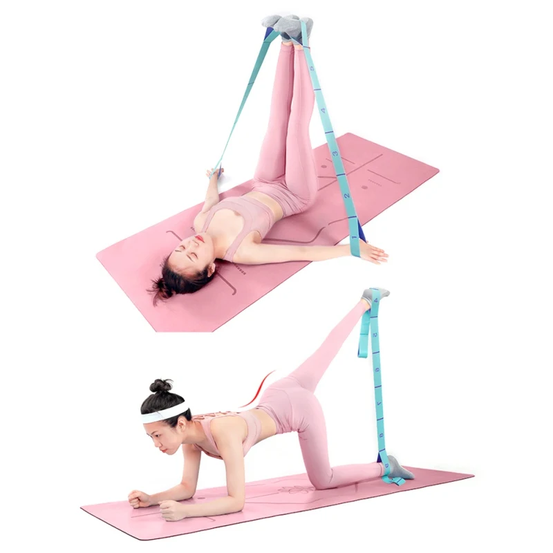 

Women Yoga Stretch Strap Adults Elastic Latin Dance Stretching Band Loop Yoga Pilates GYM Fitness Exercise Resistance Bands