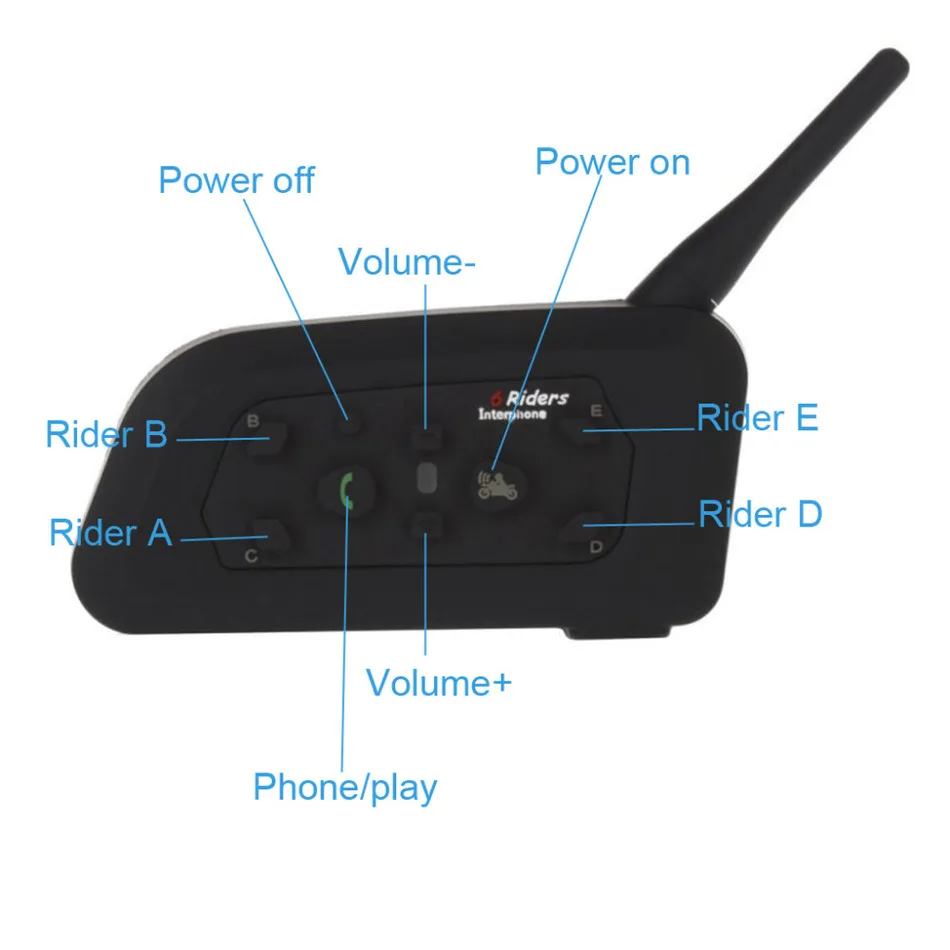 Bluetooth гарнитура Vnetphone V6 для мотоциклетного шлема беспроводное переговорное