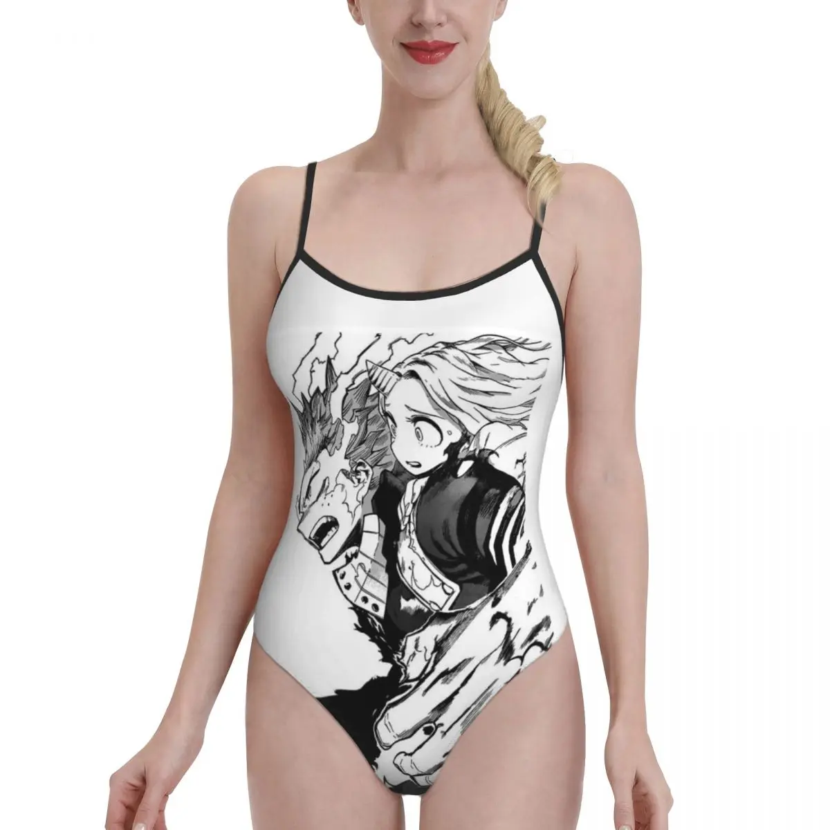 

Женский экзотический бикини коллекции 2021 года, женский купальник My Hero, Цельный купальник, женская пляжная одежда в стиле аниме Харадзюку