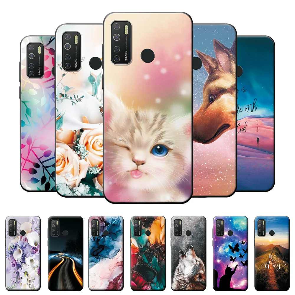 Чехол для Tecno Camon 15 Air чехол силиконовый мягкий задний бампер из ТПУ 6