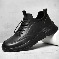 2021 autumn men shoes casual genuine leather flats sneakers male classics black shoe man comfortable or waterproof shoes for men