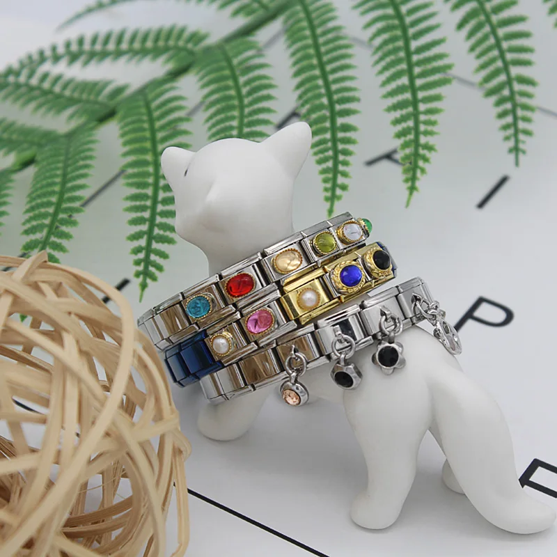 Fyour 9 мм ширина ювелирных изделий итальянский браслет амулеты оригинальный