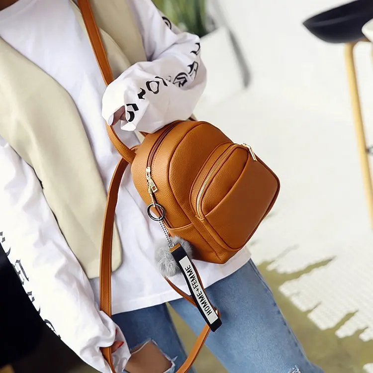 Модный рюкзак из искусственной кожи женский для колледжа маленькие дорожные