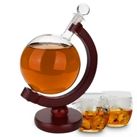 globe wine decanter glass crystal party alcohol crystal globe liquor carafe dispenser bar glassware for whisky vodka decanter