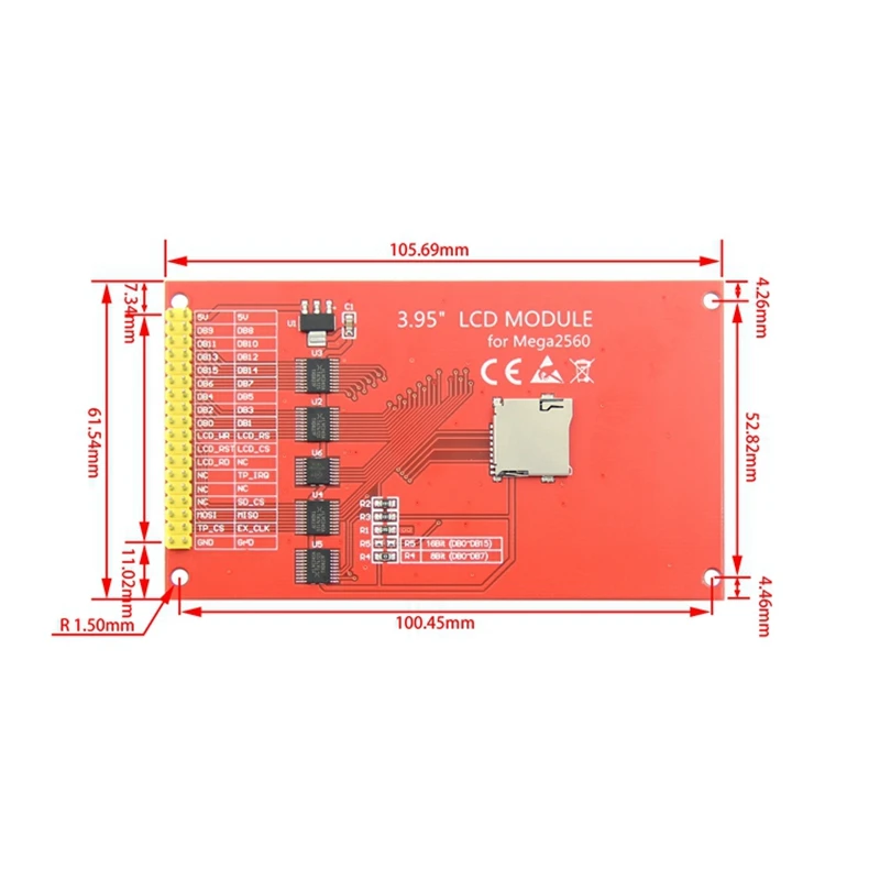 3 95 дюймов TFT lcd пресс-экран 480X320 480x320 для Mega2560 плата Plug and Play Arduino ЖК-модуль дисплей
