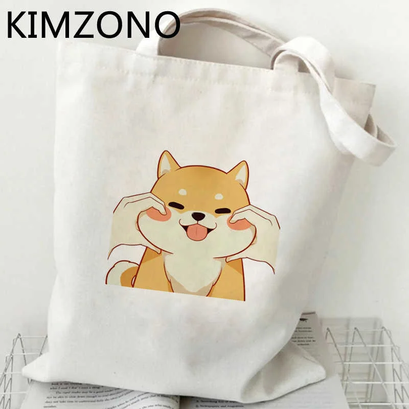

Сумка-тоут для покупок, многоразовая складная сумка для продуктов, Сиба-ину