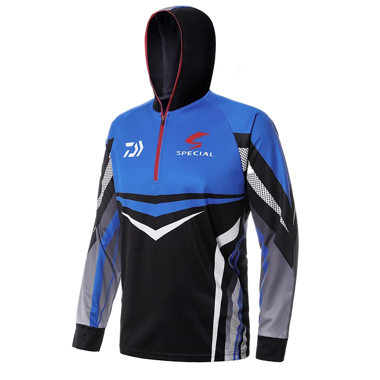 

2020 New Outdoor Sport Fishing Clothing Men DAIWA Fishing Shirts long Sleeve Breathable Quick Dry Coat Hooded Fishing Clothes