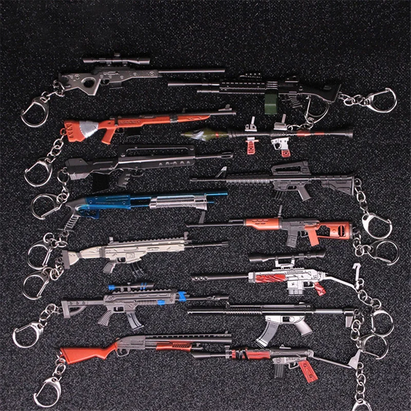 Горячая цепочка ключей PUBG FPS игровой плеер неизвестная битва 3D брелок оружие еда