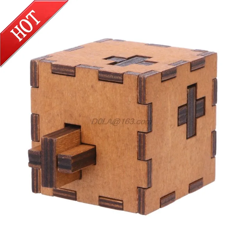 New Switzerland Cube Wooden Secret Puzzle Box Wood Toy Brain Teaser Toy For Kids Brain IQ test Toys