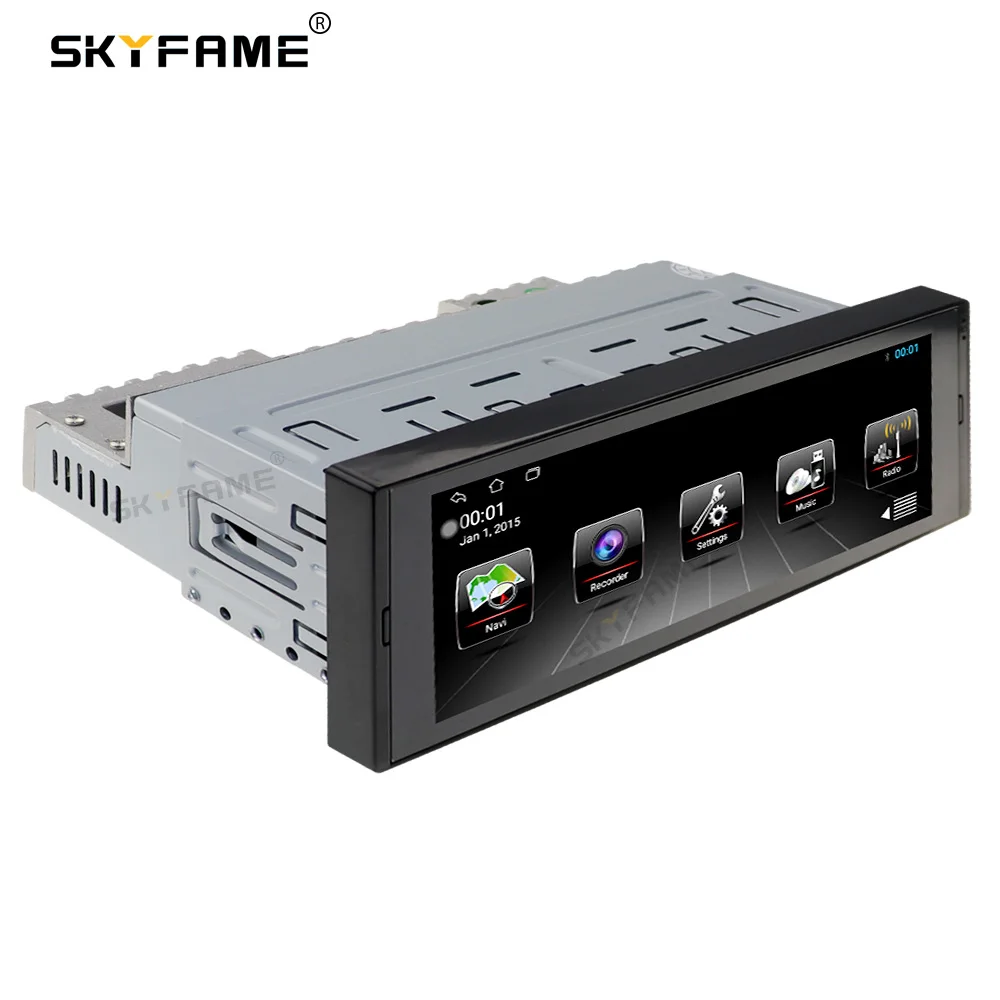 

6,9-дюймовый универсальный автомобильный радиоприемник с одним динком, Android, мультимедийный плеер, сенсорный экран, автомобильная стереосистема с одним динцем, видео, GPS-навигация, Wi-Fi BT