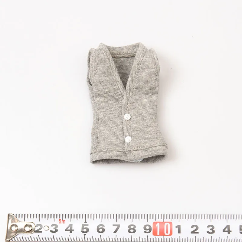 

TYM126 1/6 Girls Knitted Vest Soldier Gray Sleeveless Garment Clothes Model Fit 12'' Female Action Figure Body