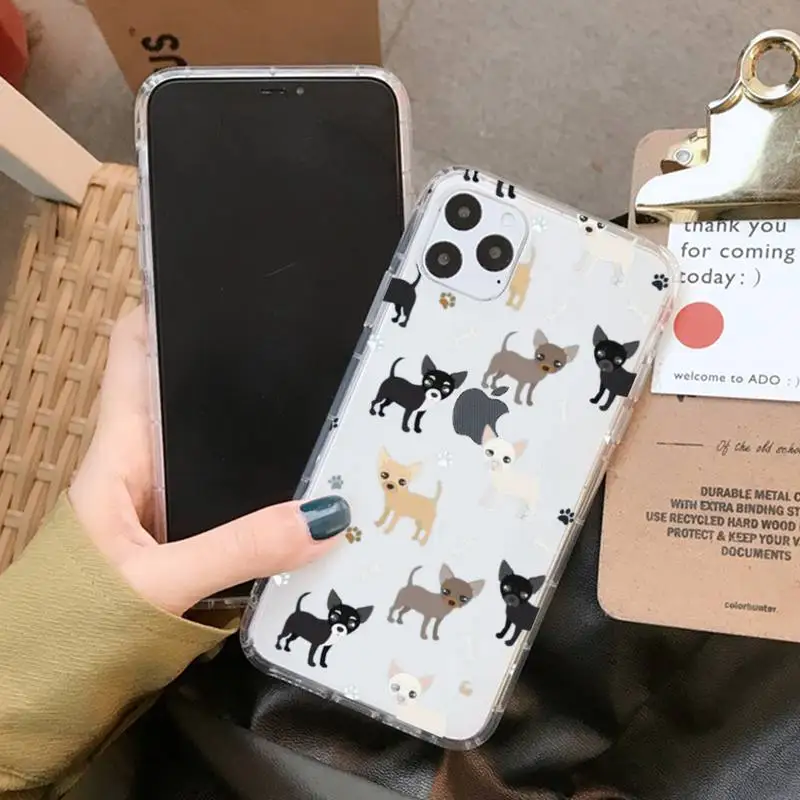 Модный чехол YNDFCNB для телефона с собакой Чихуахуа iPhone 11 12 pro XS MAX 8 7 6 6S Plus X 5S SE 2020 XR -