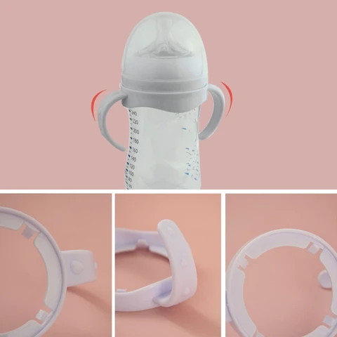Новинка 2021, ручка-держатель для бутылочки для детей, бутылочка из полипропилена с широким горлышком для кормления младенцев
