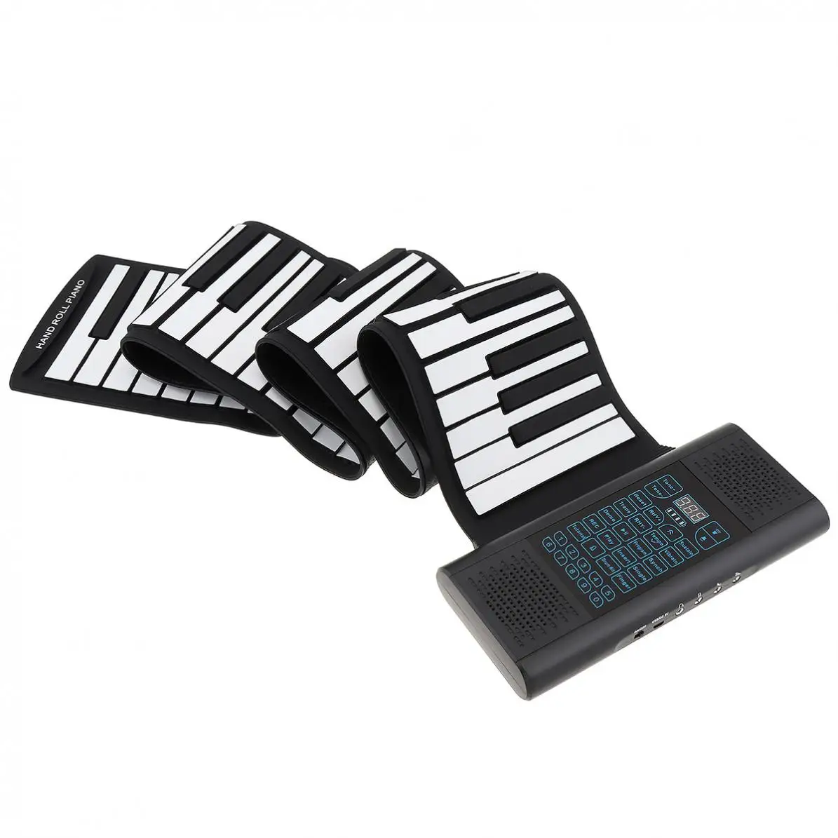 88 Keys Roll Up Electronic Piano Rechargeable Flexible Keyboard Organ Built-in 2 Speakers Support MIDI Bluetooth-compatible