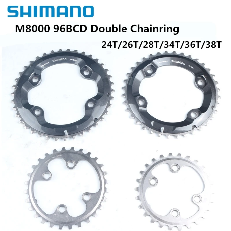 Shimano Deore XT M8000 96BCD двойная цепь 38-28 36-26 34-24t Круглый положительный и отрицательный зуб 96bcd Корона