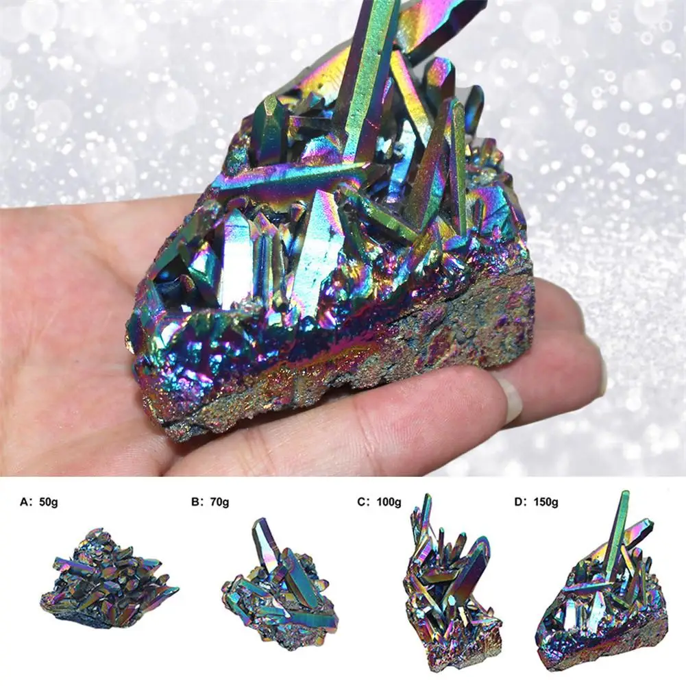 Природный красочный кристалл кластер камень декор натуральный флюорит функция