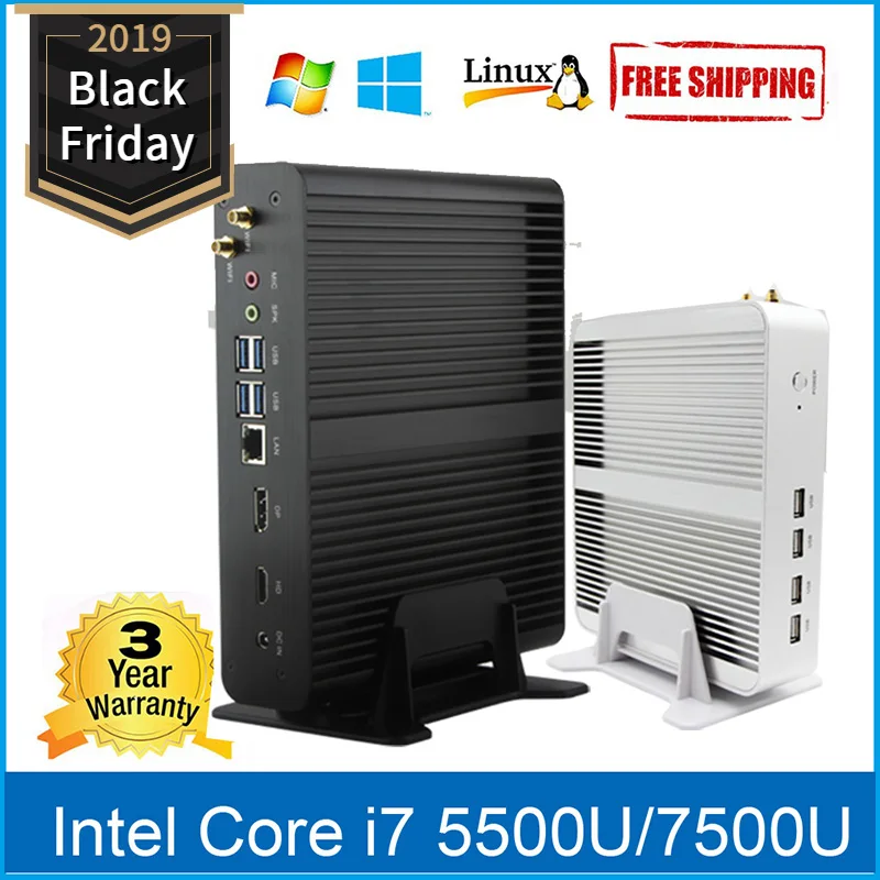 Intel Core i5 6200U minipc i7 5500U Kaby Lake компьютер 7500U Windows 10 Linux настольный Barebone i3 6006U тонкий