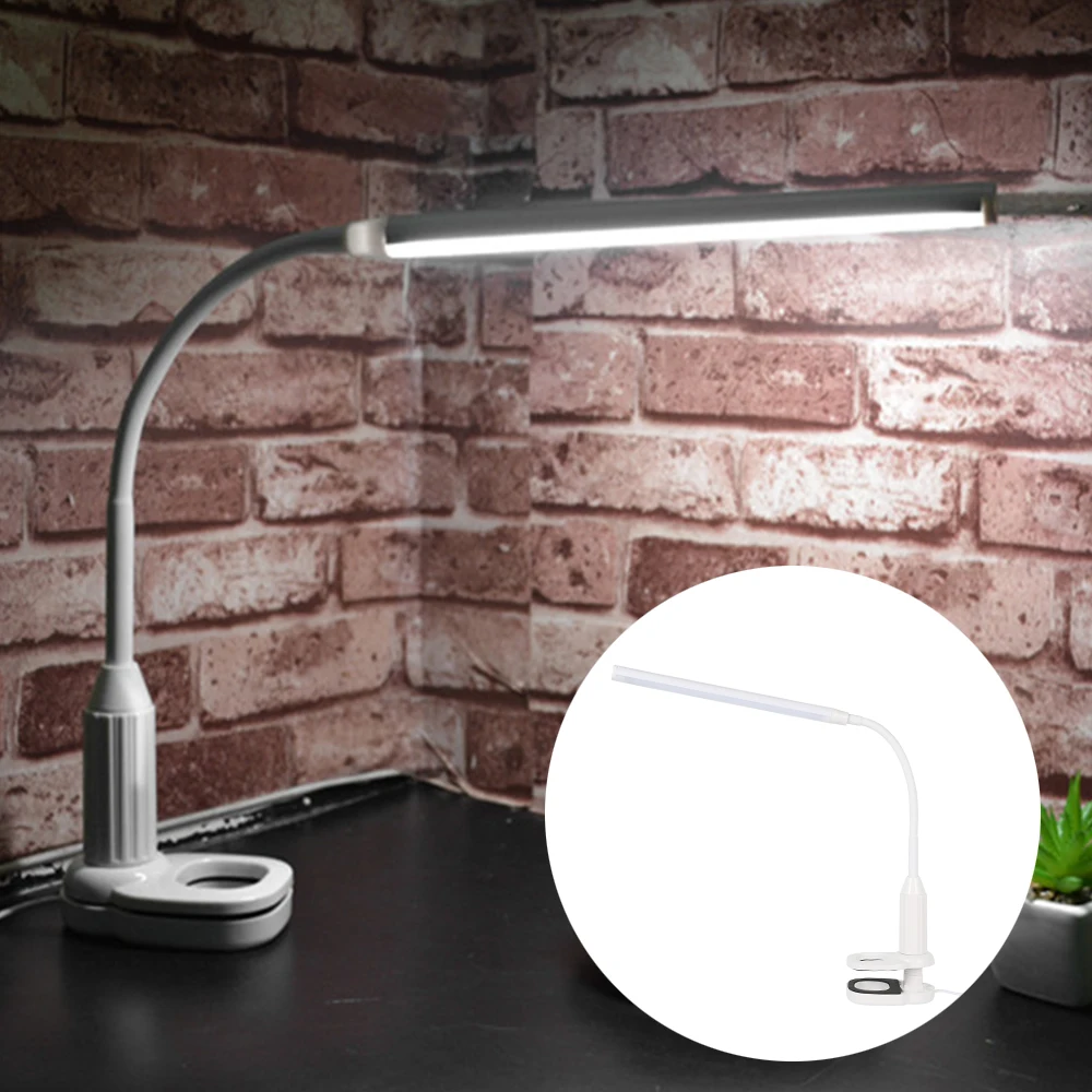 24LED защитный зажим для глаз настольная лампа 5 Вт 500 лм плавное затемнение гибкая