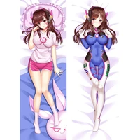anime game ow d va dakimakura otaku bedding cushion pillow cover body cosplay female hd printed life size hugging pillowcase