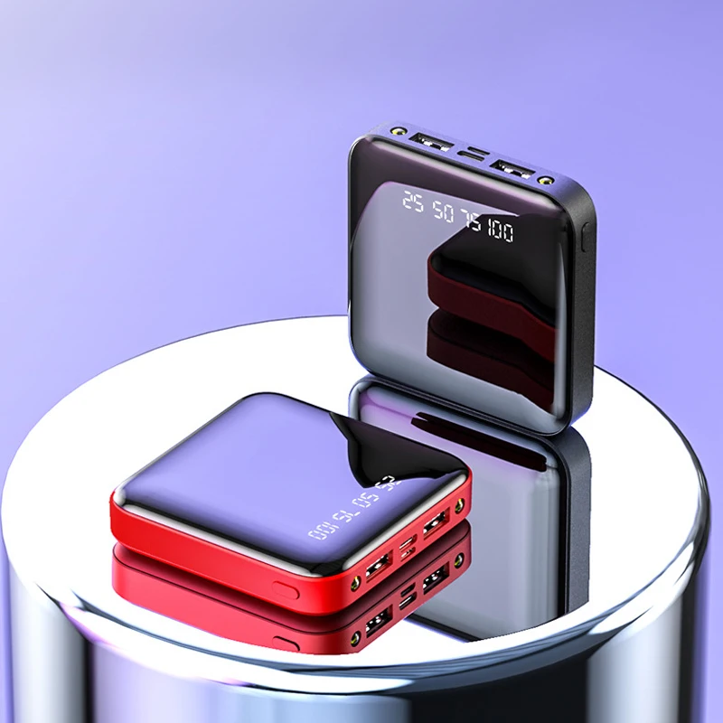 Двойной USB внешний аккумулятор 20000 мАч Зеркало экран быстрое зарядное устройство