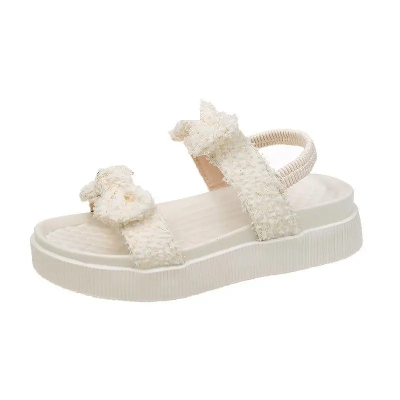 

Muffins shoe Clogs Wedge Fashion Womens Shoes 2021 Female Sandal Med Clear Heels Flat Platform Luxury Girls Summer Without Bow M