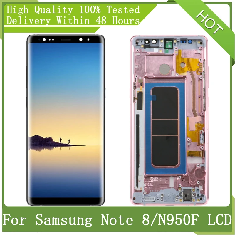6 3 ''SUPER AMOLED жк дисплей для SAMSUNG GALAXY Note8 N950 N950F с рамкой сенсорный экран