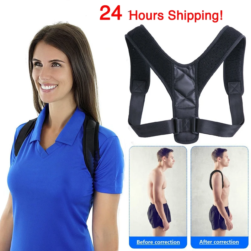 

Adjustable Back Posture Corrector Men Women Children Clavicle Spine Back Shoulder Lumbar Brace Support Belt Posture Correction