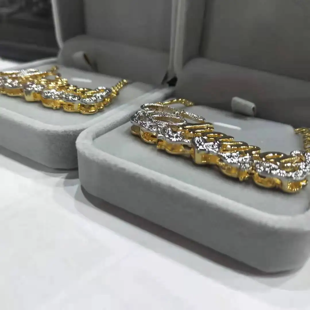 DOREMI 3D индивидуальное ожерелье s новый стиль имя персонализированное двойное