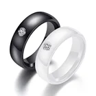 Новое поступление, черно-белые красочные керамические кольца для женщин с большим обручальным браслетом, широкий подарок для мужчин