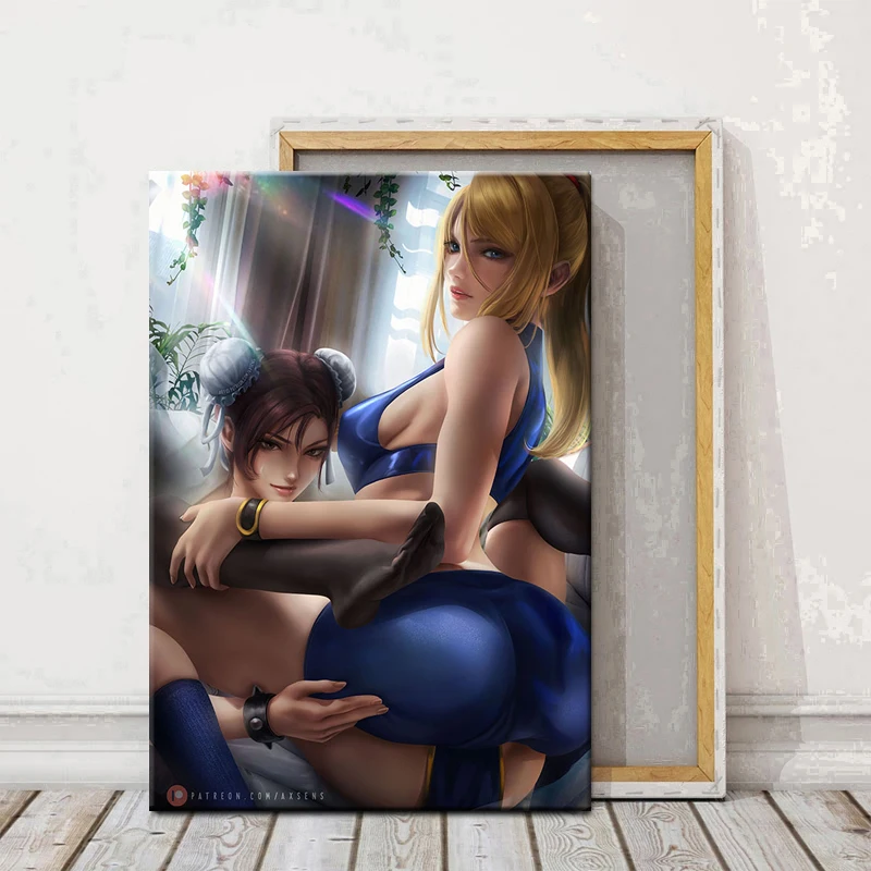 Картина на холсте сексуальные девушки воин чунли Аран печать заказ Аниме видео