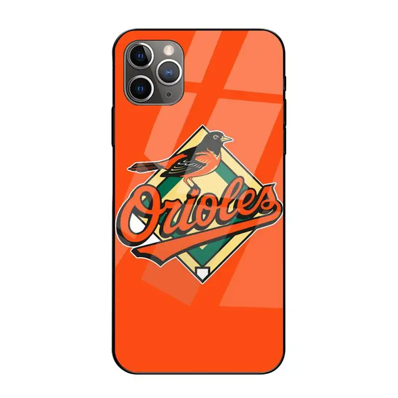 

Baltimore Orioles Phone Case Tempered Glass For Iphone6plus 6S 7 7plus 8 X XS XSmax XR 11 12 Pro Max 12mini