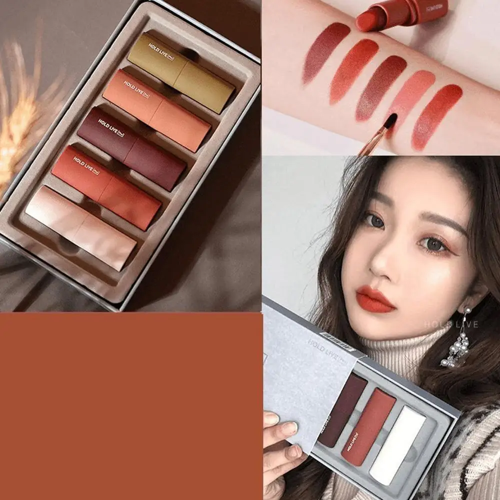 Pumpkin Lipstick Cream Cat Shape Long Lasting Waterproof 5 Colors Batom Matte Nude For Perfect Look Beauty Women Girls |