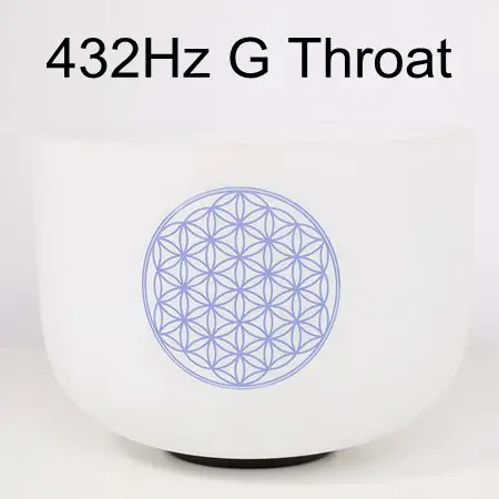 432Hz Note G CVNC цветок жизни " Note G горла чакра Матовый Кварцевый Поющая чаша - Цвет: 432Hz Note G