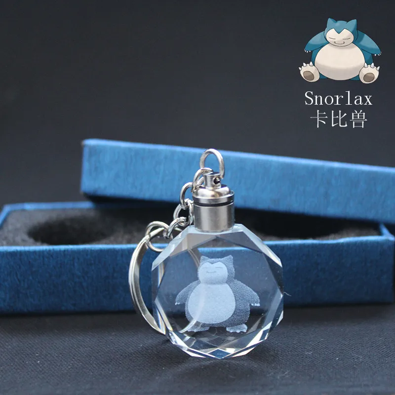 Snorlax Модная одежда по индивидуальному заказу; обувь с украшением в виде кристаллов брелок с покемоном Подарочный Хрустальный светодиод брелок с покемоном - Цвет: Snorlax