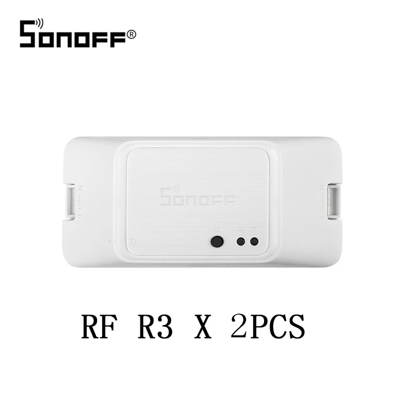 RF R3 2PCS SONOFF RFR3 Smart RF управление RM 433 МГц переключатель Wi-Fi 100-240 В DIY приложение Ewelink Автоматизация работает с Alexa Google Home - Комплект: RF R3 2PCS