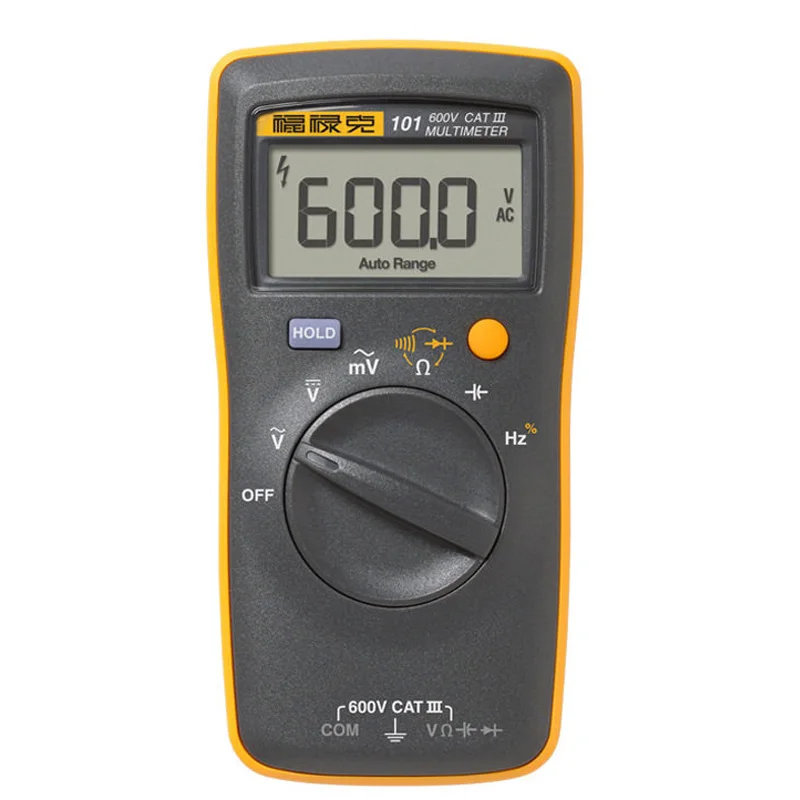 Автоматический цифровой мультиметр Fluke 15B + / 17B 18B 12E DMM AC/DC/DIDE/R/C тестер тока 100%