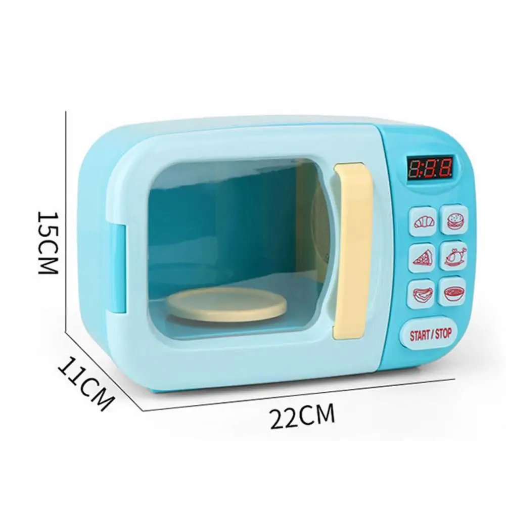 

Creative Microwave Oven Simulation Kitchen Backaing Model Toy Timing Playing Dollhouse Interactive Doll