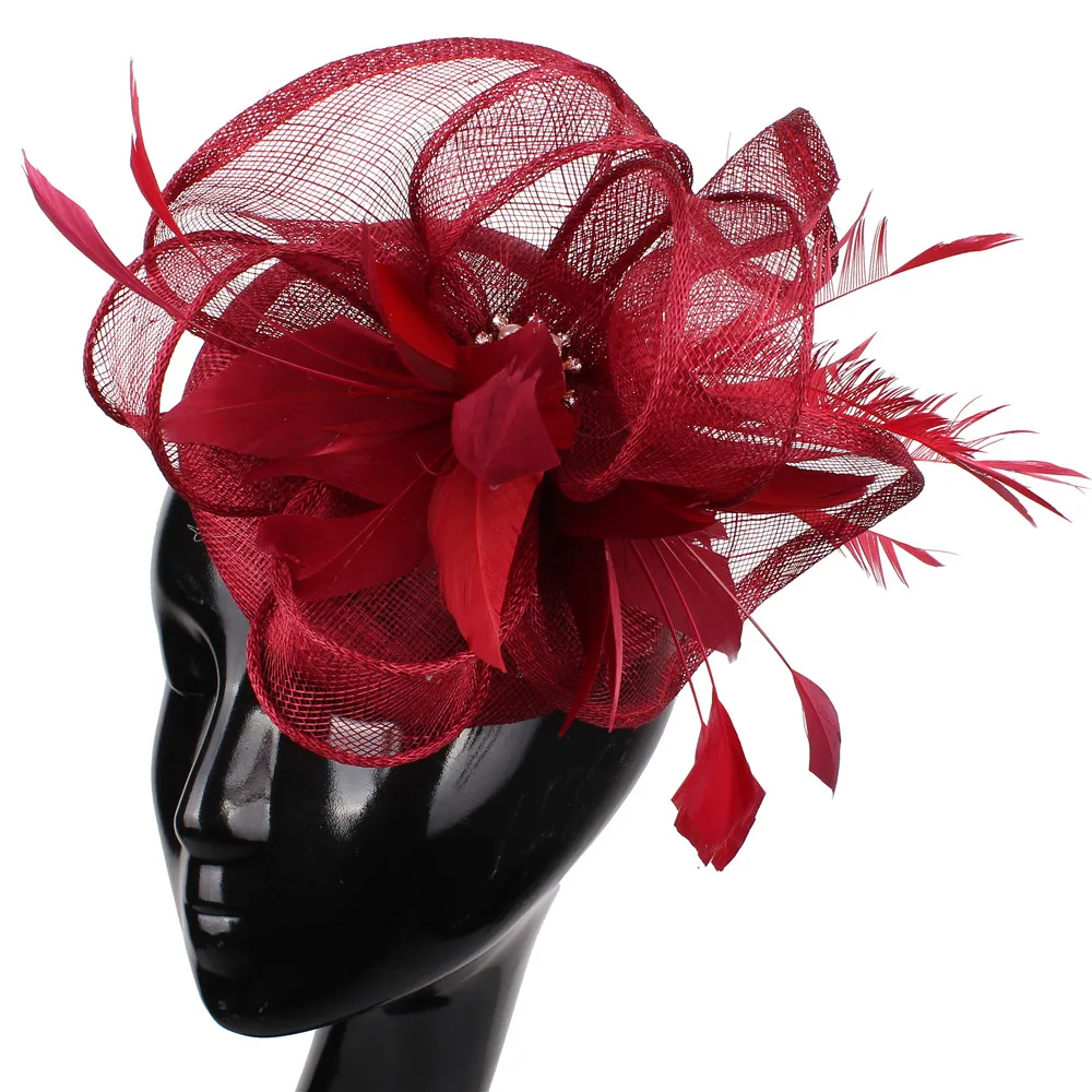 

Generous Sinamay Wedding Fascinator Headpiece Church Ladies Headwear Event Occasion Hat Occasion Party Millinery Cap XMF377