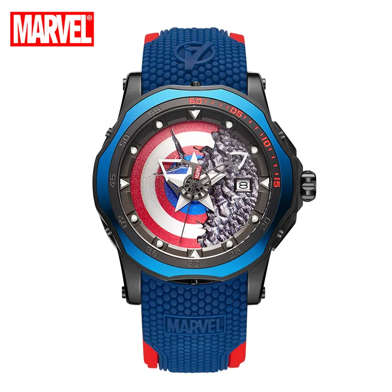 

Authentic Disney Marvel Watch Men's Personality Trend Youth Cool Waterproof High School Student Watch Men's Gift