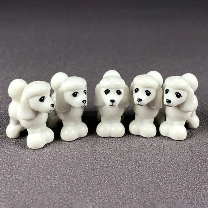 Фигурки животных MOC 5 шт./компл. аксессуары модель кирпичи для домашних собака