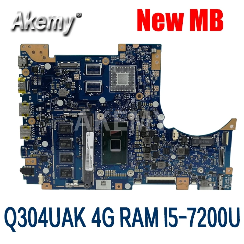 

Akemy Q304UAK материнская плата для ноутбука Asus Q324UAK Q324UA Q324U материнская плата 90NB0AL0-R00060 4 Гб RAM I5-7200U