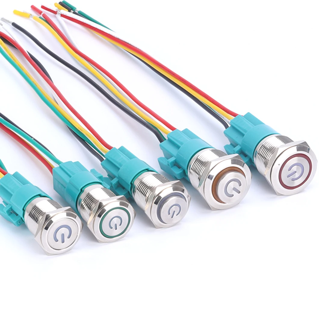 25mm Push Button Switch Flat Pins Type Connector Socket Plug Wire Online Wholesale | Обустройство дома