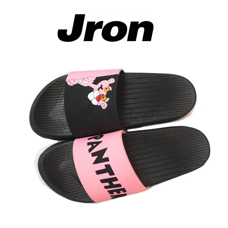 

Summer Women Slipper Slides Cute Pink Panther Cartoon Beach Slippers Platform Sandals Women Shoes Flip Flops Zapatillas Mujer