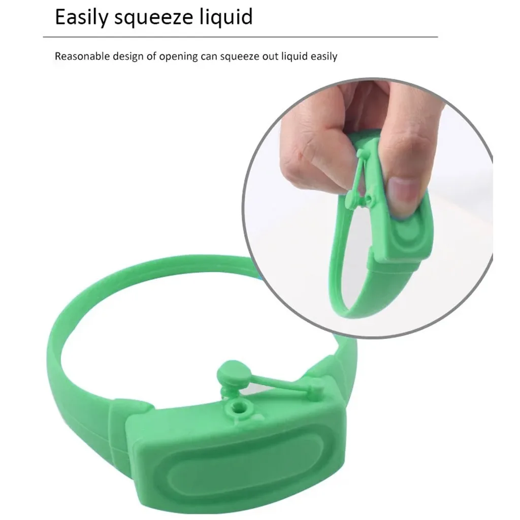 

4pcs Wristband Hand Dispenser Hand Sanitizer Dispensing Silica Gel Wearable Dispenser Pumps Clean Wristbands Hand Band Wrist#FS