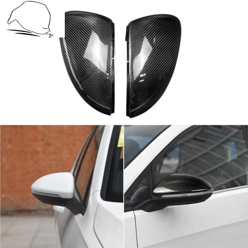 

For VW Golf 7 MK7 R GTI VII 2013-2017 Carbon Fiber Mirror Covers Caps RearView Rear View Mirror Case Cover Replacement Shells